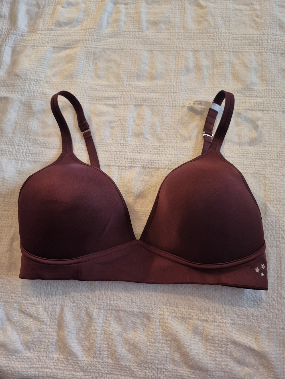 Aerie 38C Real Me Full Coverage burgundy convertible back strap bra NWOT
